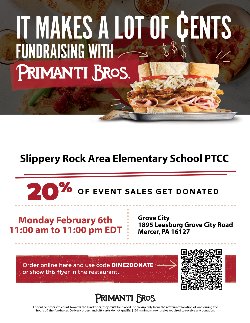 Primanti Bros. Dine and Donate Flyer